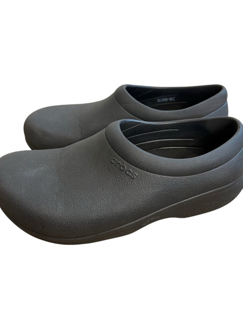 Crocs On-The-Job Work Clogs Black Slip Resistant Closed Toe Mens 4 Womens 6